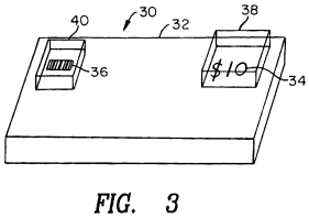 Figure 3. A ticket on which the game data and the bar code are hidden under separate scratch-off layers.