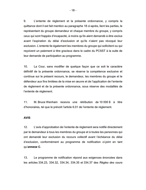 Wenham Settlement Agreement (French)_18